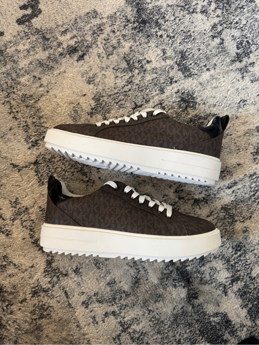 Michael Kors Coated Canvas Logo Low Top Sneakers